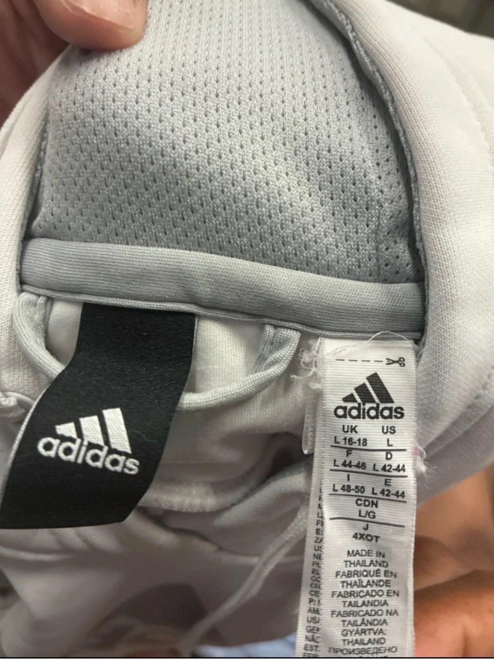 adidas Men’s White Pullover Hoodie with Gray Logo
